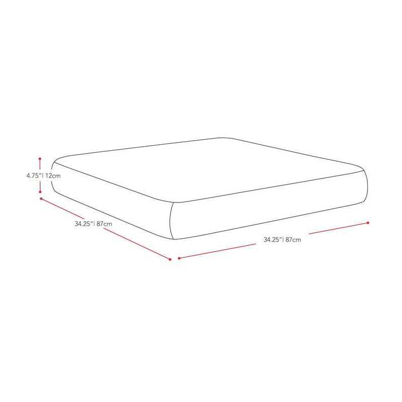 Coussin d’intérieur/d’extérieur repose-pieds, Gris tourterelle