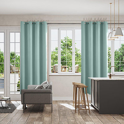 Paire de rideaux avec rideaux superposés de l 63 po x L 52 po pour chambre à coucher