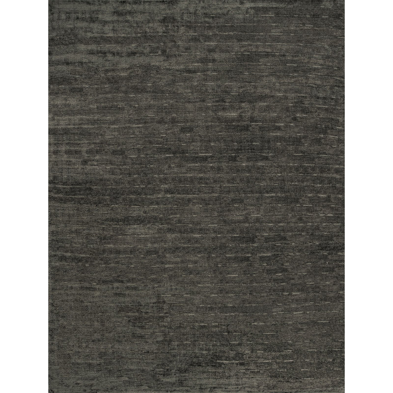 Tapis brun noué à la main de haute qualité, Rectangle 8 pi x 10 pi