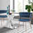 17.72'' H Velvet Upholstered Metal Side Chair-1031742250