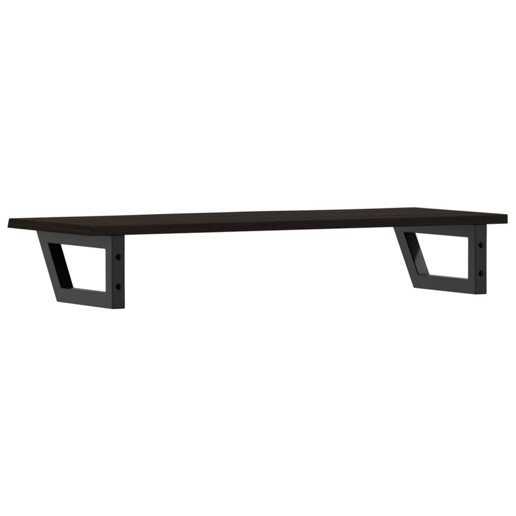 Basin Shelf Wall Mounted Steel And Solid Wood Oak