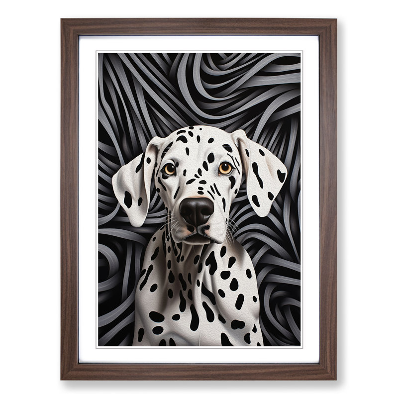 Single Picture Frame Print on Wood, Walnut Framed, 64cm H x 46cm W