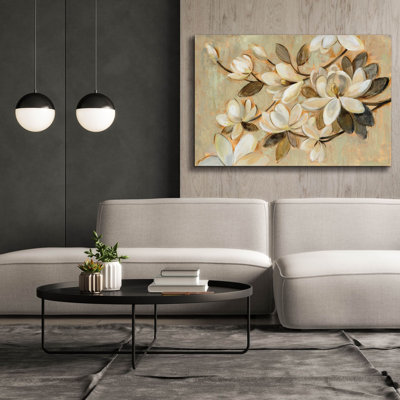 «Magnolia Simplicity» par Silvia Vassileva, art mural épique sur toile, 60 po x 40 po