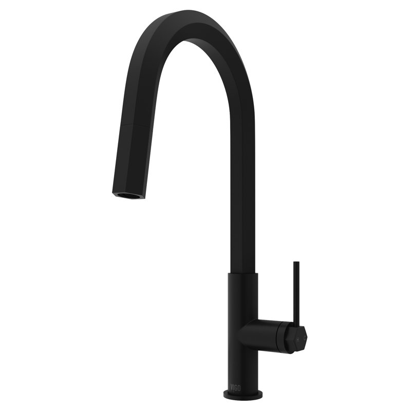 Hart 18" H 1-handle Pull-Down Kitchen Faucet, Matte Black