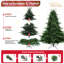 Arbre de Noël pleine forme 9 pi avec 3451 pointes - aiguilles mixtes en PVC, base large pour les grands espaces, structure à charnières pour une installation facile, support en métal pour un soutien solide *-482478107-482478116