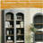 Free Standing 5 Tier Bookshelves, Bookcases Set of 2, Farmhouse Two-Tone Storage Cabinet with Adjustable Shelves-665635918