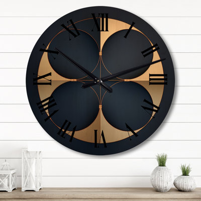 Horloge murale sacrée géométrique sacrée bleue I - géométrie moderne surdimensionnée