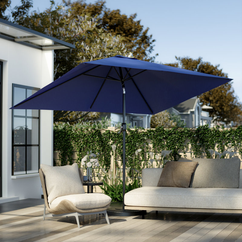 10 x 6,6 pi Parasol de patio extérieur imperméable avec protection UV, Bleu