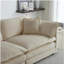 Canapé modulaire modulaire pour le salon, canapé modulaire en U convertible 5 places avec 1 repose-pieds, chenille café clair