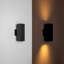 Applique murale d'extérieur 12 po à 2 lumières Crépuscule à l'aube avec aluminium