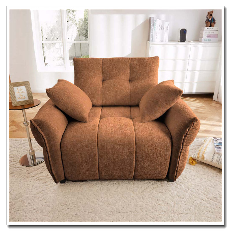 Chaise en chenille, Orange, No