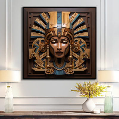 Egyptian Mask Bride Of The Pharaoh - Egyptian Woman Wall Art Print
