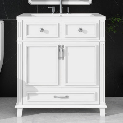 30-Inch Bathroom Vanity And Sink Combination With 2 Doors & 1 Drawer