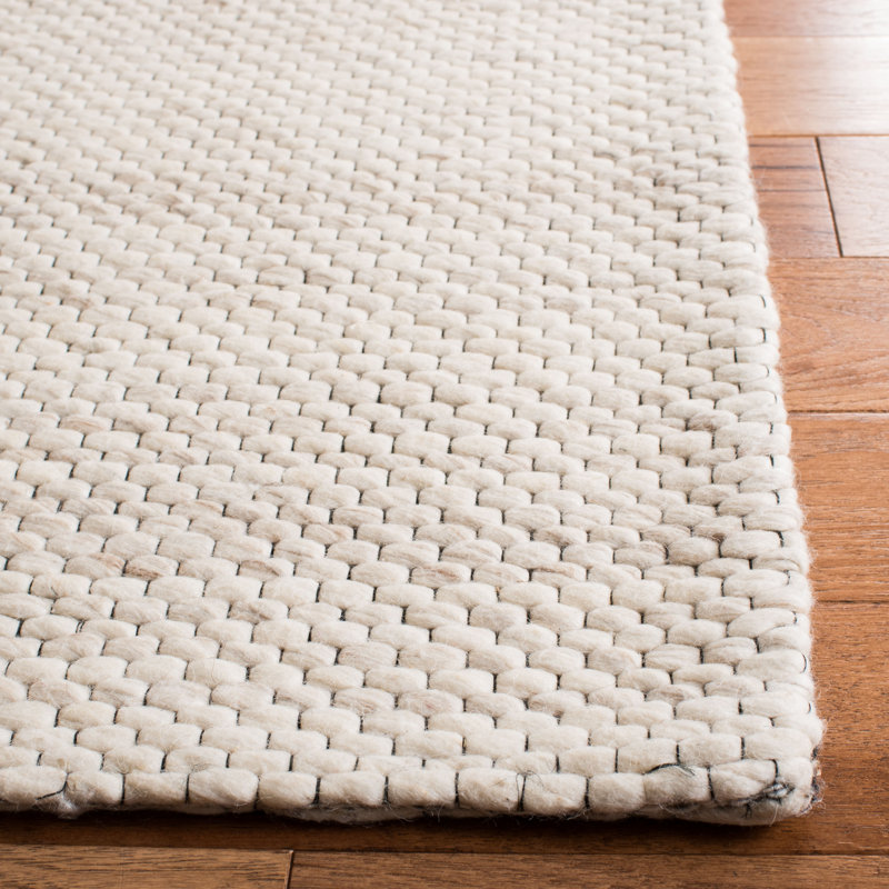 Jared Handmade Beige/Brown Rug, Rectangle 3' x 5'