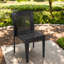 Ensemble de 4 chaises de patio empilables, en acier rotin, moderne pour patio