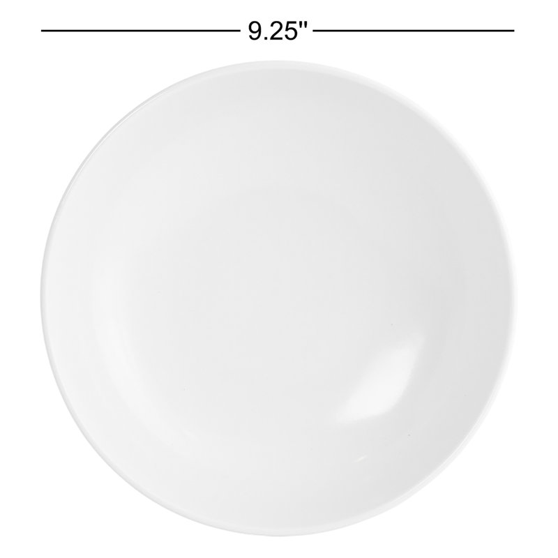 Euro Essential 9.25'' Bistro Bowl - (Set of Four), White Semi Matte