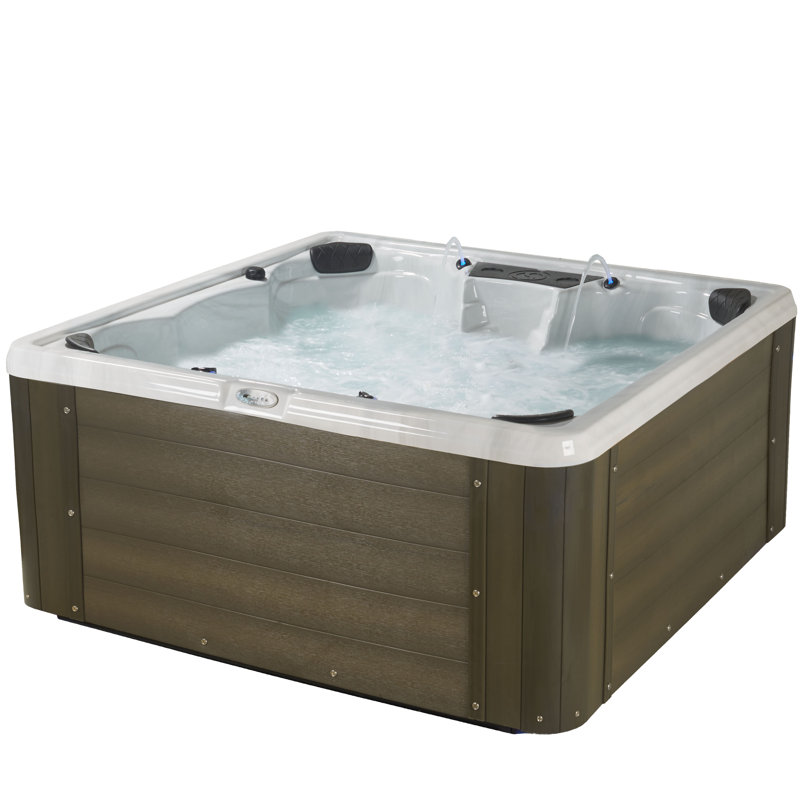 Edgewater® 7-Person 28-Jet Non-Lounger Plug and Play Hot Tub with Ozonator and LED Lighting