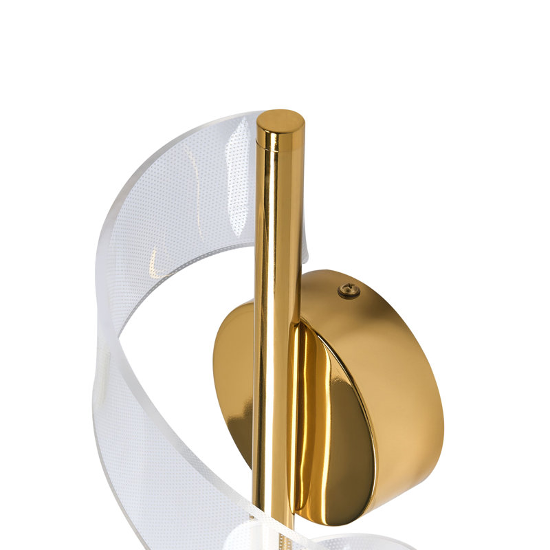 Iron LED Armed Sconce, Gold