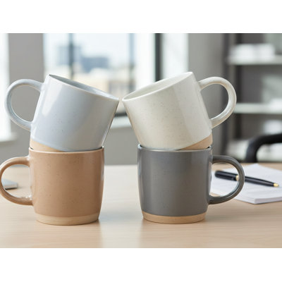 Galaxy Series Four-Piece Coffee Cup Set, 13 Oz. Mugs With Handles, Available In Multiple Colors, Suitable For Coffee, Tea, Cocoa, And Milk.
