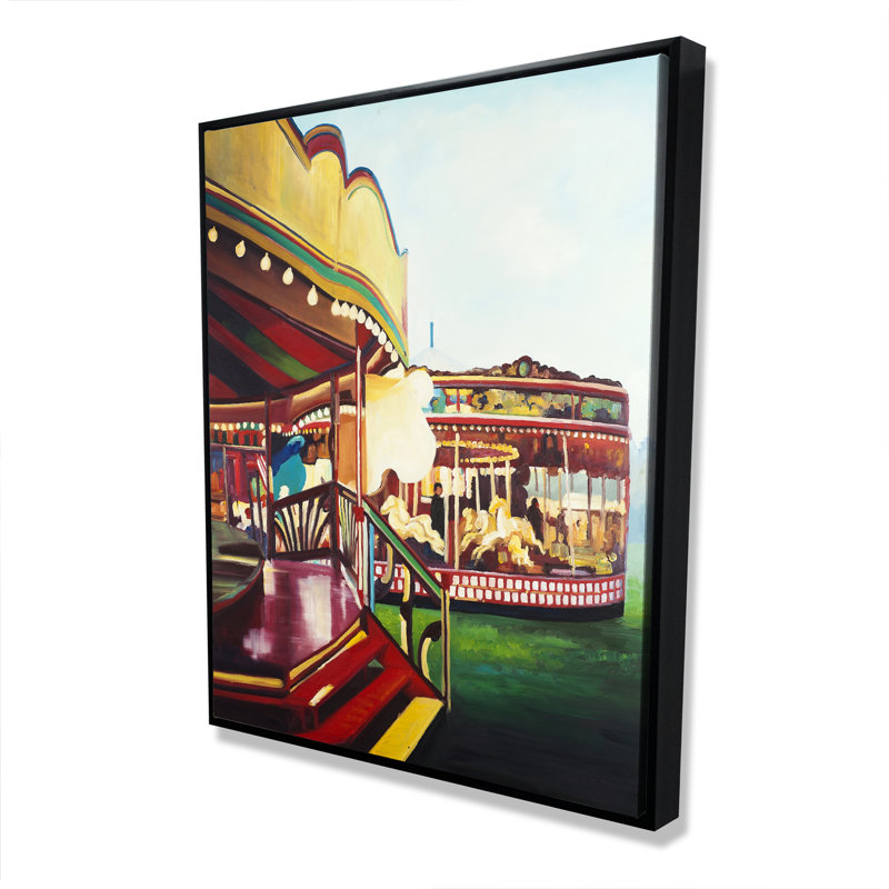 Carousel in a Carnaval | Hobbies Bedroom Framed Canvas Decor