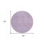 Tapis ivoire rond 8 po