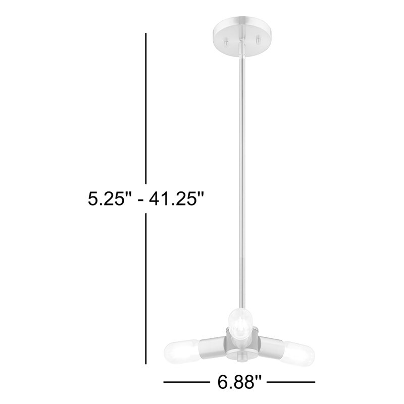 Martella 3 - Light Unique/Statement Pendant, Brushed Nickel