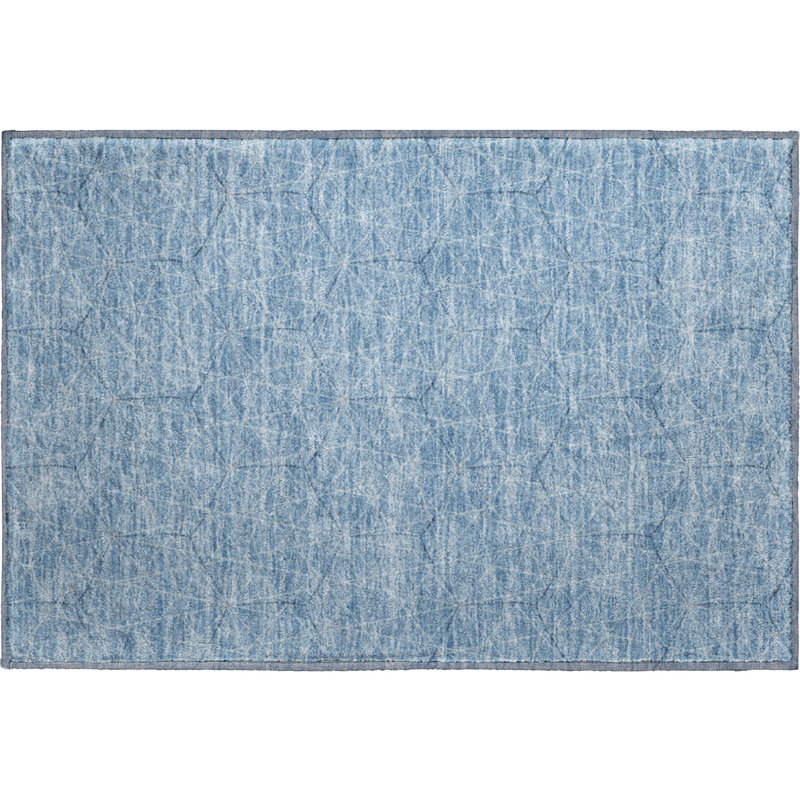Premium Machine Washable Frome AMF987 Geometric Rug, Rectangle 1'8" x 2'6"