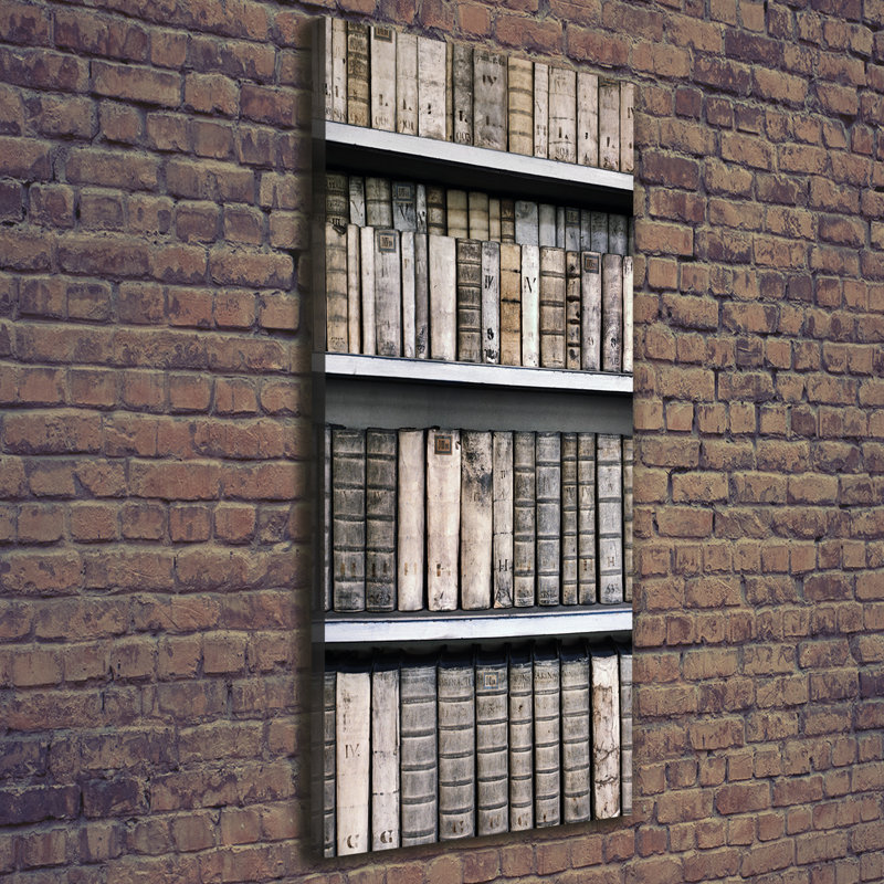 Bookshelf - Wrapped Canvas Print