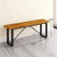 Banc de jardin sans dos pour 2 personnes pour porche, parc, teck