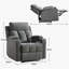 83cm Wide Modern Minimalist Upholstered Manual Recliner with Cup Holder-516664707