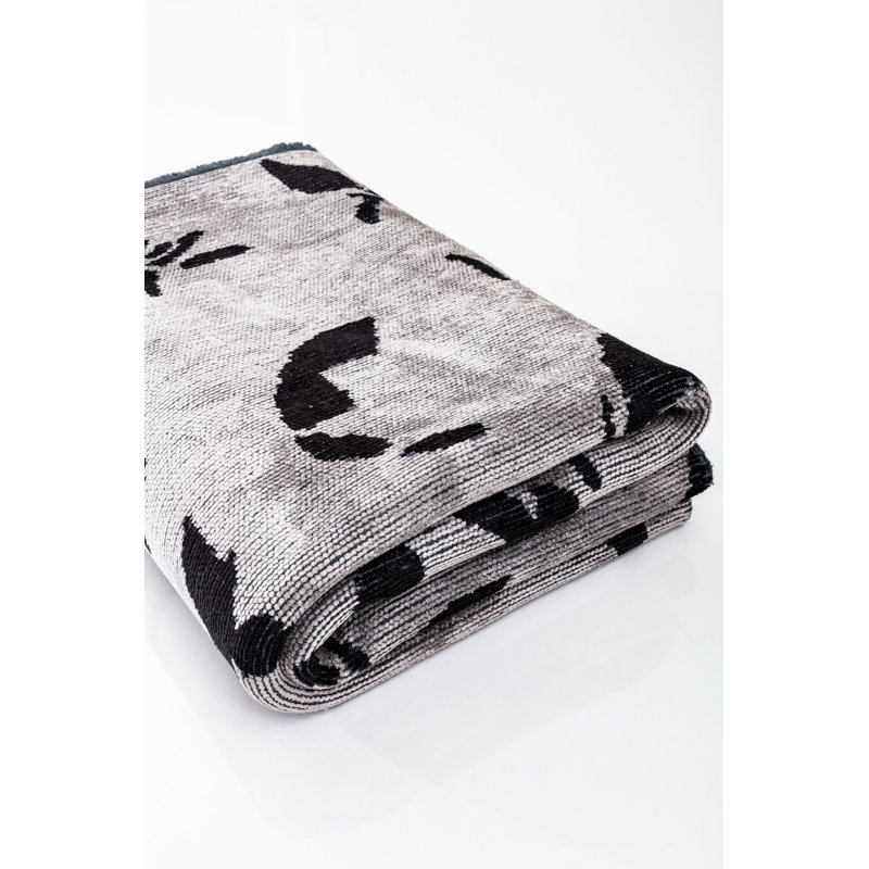Rapture Black Gray Abstract Luxury Area Rug, Rectangle 7'10" x 9'10"
