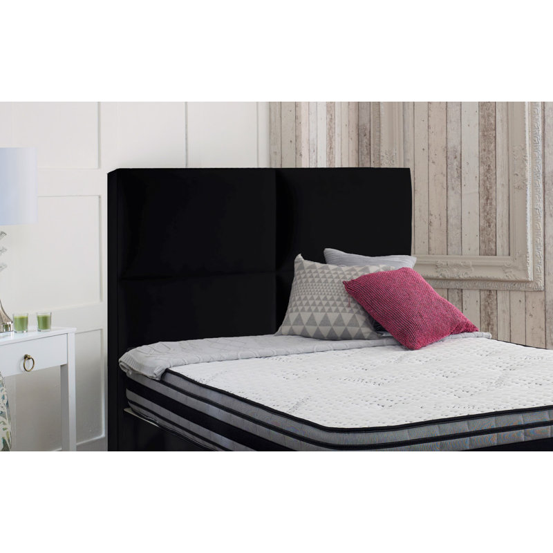 Margret Upholstered Headboard, Small Single (2'6), Black