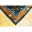Soft Wool Pile Antique Blue Field Brown Border Chinese Peking Rug