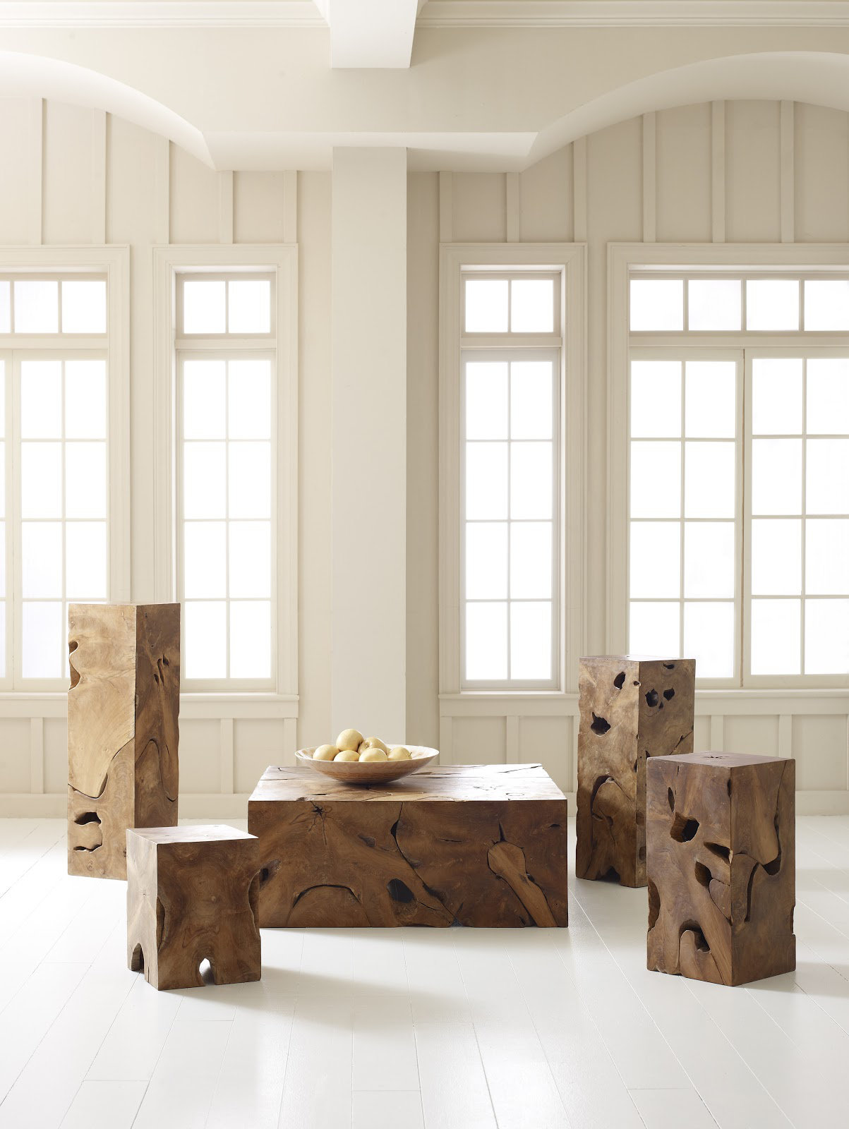 Teak Square Accent Stool