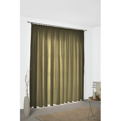 Branton Pencil Pleat Curtain Single Panel, opaque