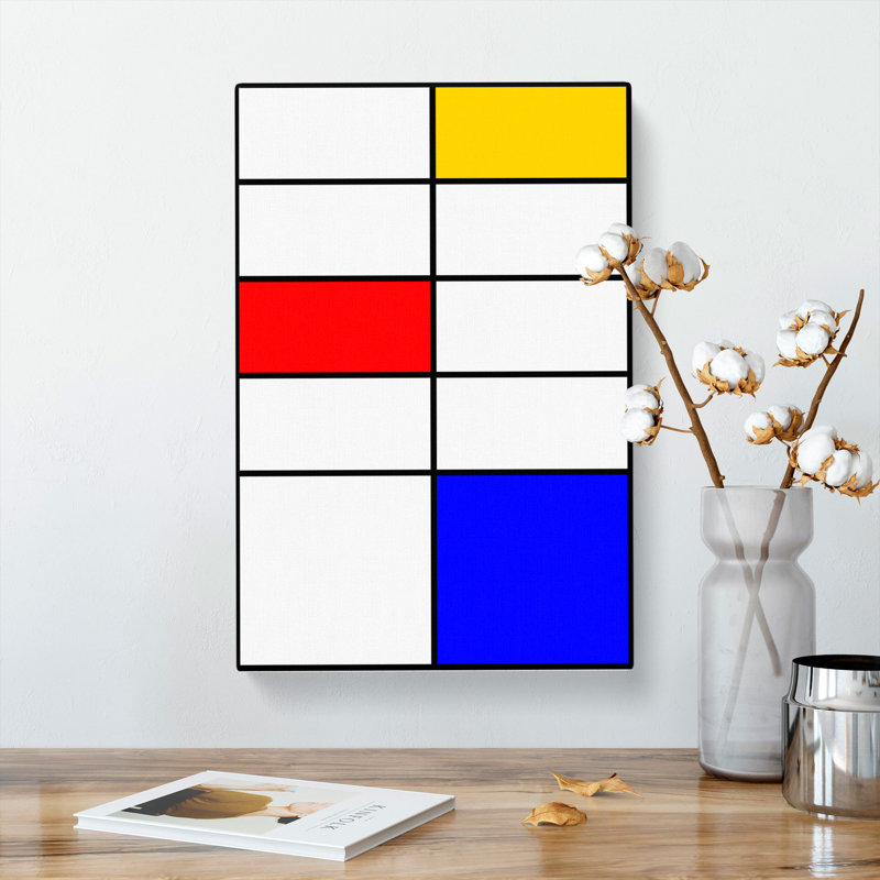 Composition Vol.4 By Piet Mondrian - Wrapped Canvas, 76cm H x 50cm W x 3cm D