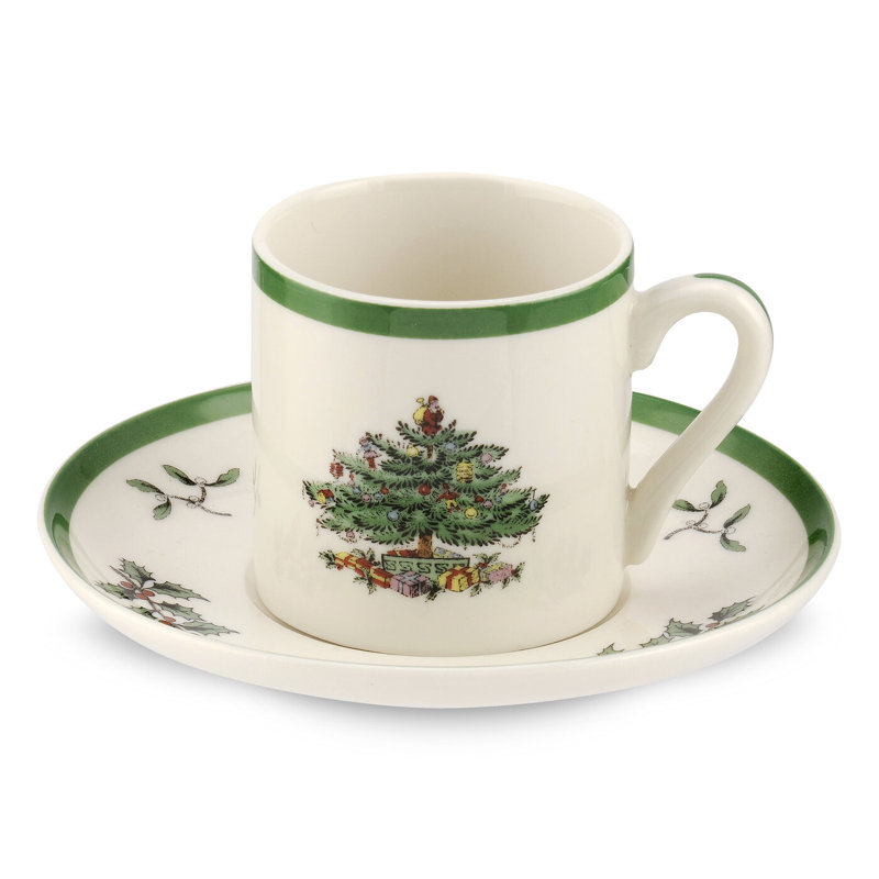 Spode, Christmas Tree - Espresso Cups and Saucers