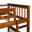 Lit superposé en noyer Twintwin avec échelles et rangement - choix de chambre à coucher pratique et attrayant pour les tiroirs en bois massif