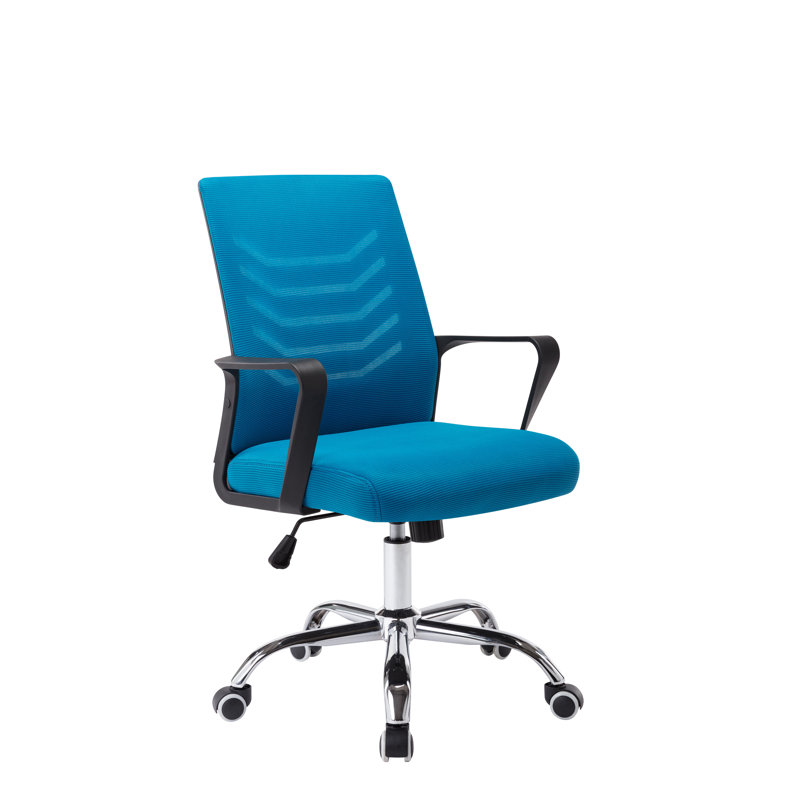 Fauteuil de conférence en filet Accrington, Aigue-marine, Noir