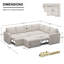 Grand canapé-lit modulaire avec repose-pieds Seybert-101956947