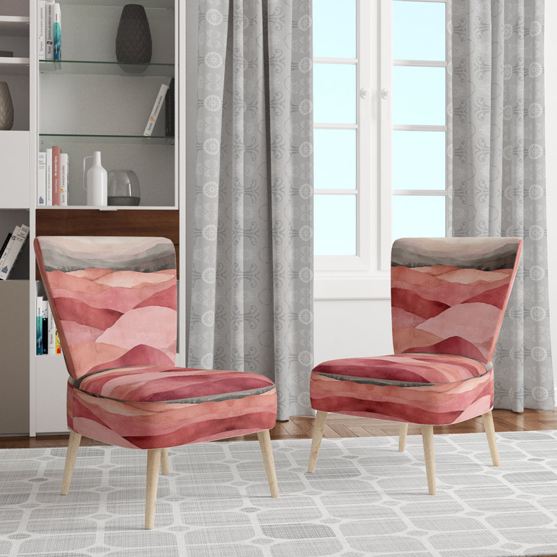 Chaise rembourrée Abstract Landscape, Side Chair Armless