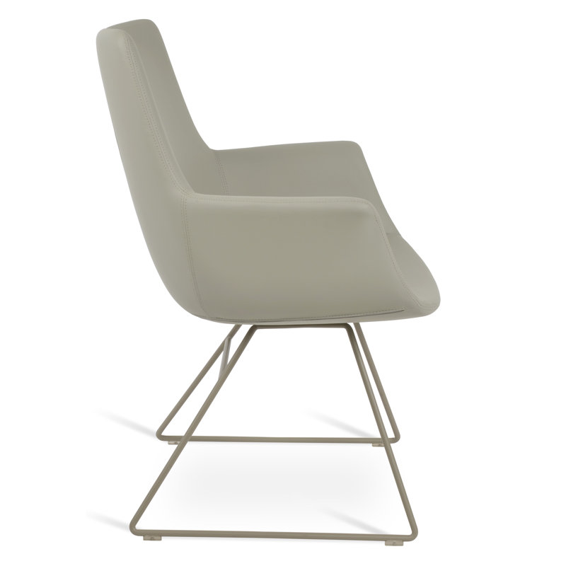 Chaise avec accoudoirs bottegea, Os, Crème