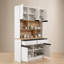 Armoire de rangement autoportante polyvalente avec tablettes réglables et tiroirs pour les besoins d'organisation moderne