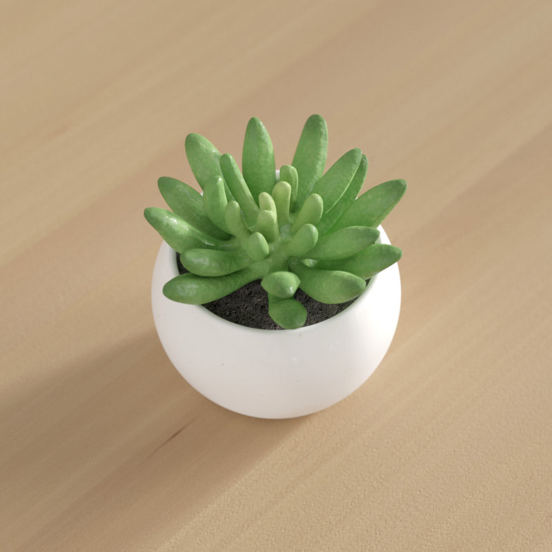 3'' Faux Succulent Plant in Ceramic Pot