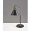 Lampe de bureau noire 19,5 po Lasky