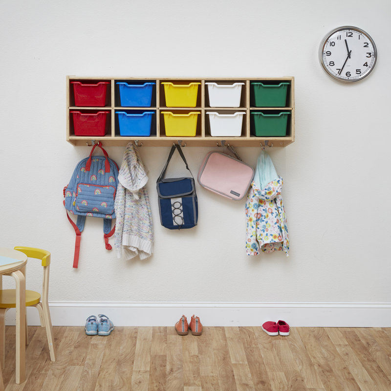 10 bacs de rangement en plastique ECR4Kids, Assorti