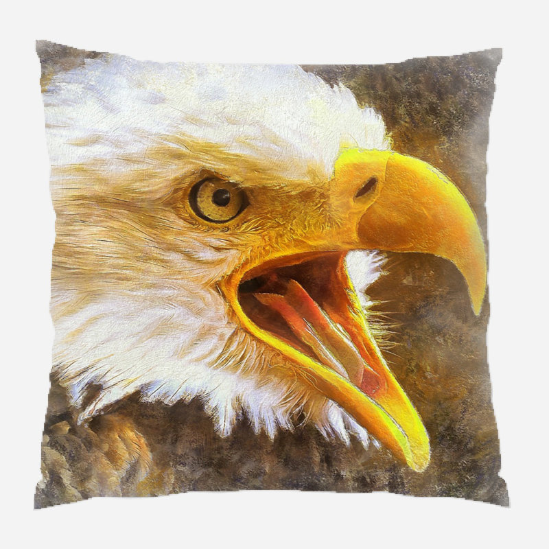 Brittney Eagle Throw Pillow, Microsuede, Indoor