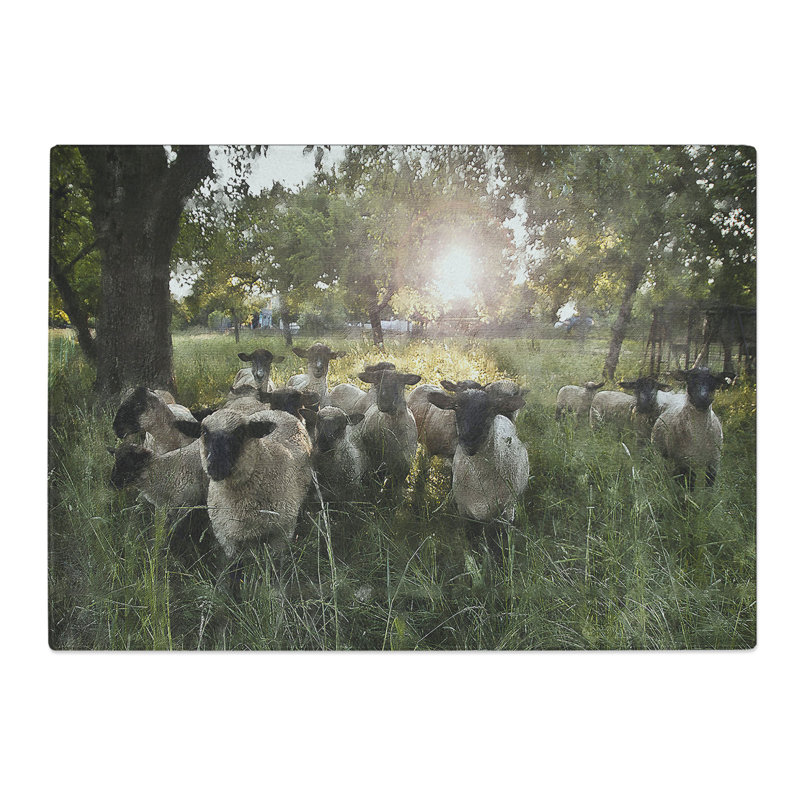Flock of Sheep Vol.3 Chopping Board, 0.4cm H x 28.5cm W x 39cm L