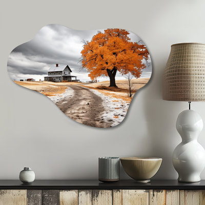 Farmhouse Orange And Grey Harmony - Farm Cloud Shape Metal Wall Sculpture