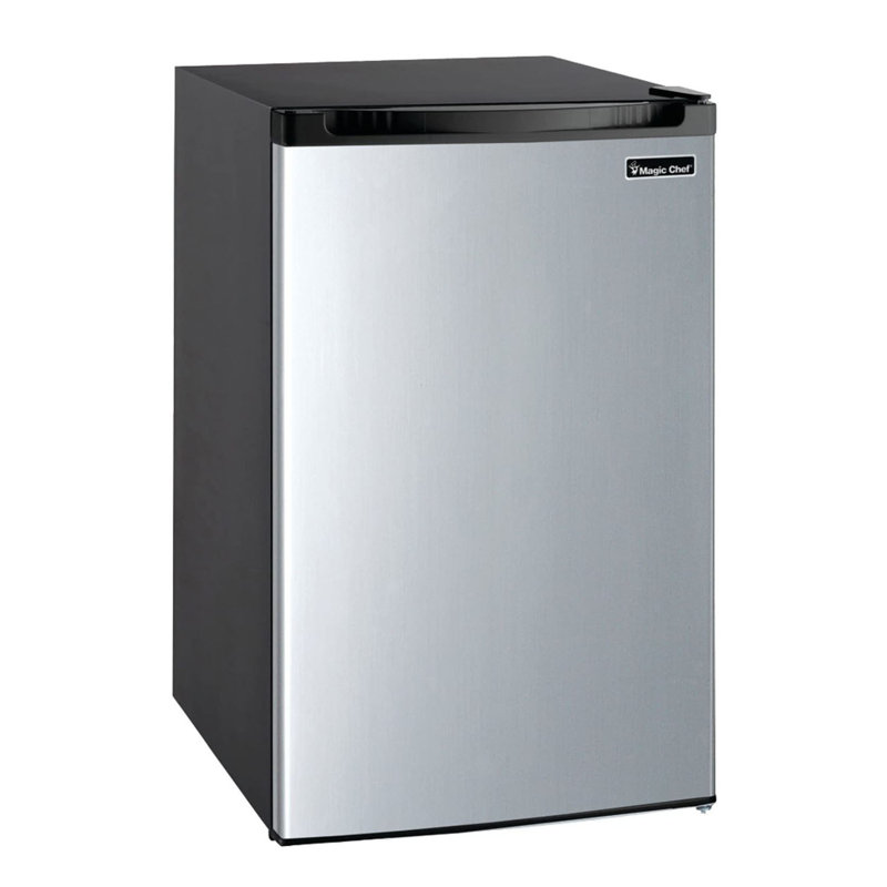 Magic Chef 4.4 Cubic Feet Compact Mini Refrigerator & Freezer, Silver
